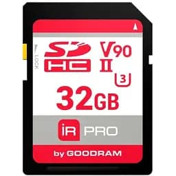 Карта памяти Goodram SD 32Gb IRDM PRO SDXC V90 UHS-II U3 ​​Retail (IRP-S9B0-0320R11)