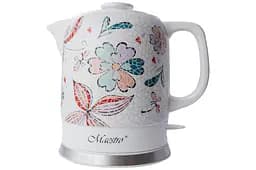 Электрочайник керамический Maestro MR-068-Flowers 1.5л 1500 Вт белый