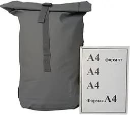 Сумка на багажник Bikemate 2в1, велорюкзак з дощовиком 22 л, сіра, до 8 кг