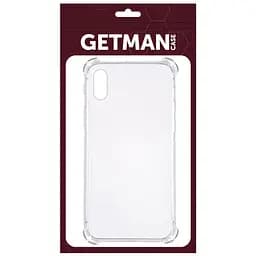 TPU чохол GETMAN Ease logo посилені кути для Apple iPhone X / XS (5.8) Безбарвний (прозорий) - мініатюра 2