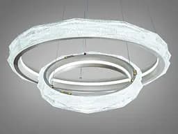 Ошатна LED-люстра Diasha MD3528/600+400CG шампань, 2 кільця, 90 Вт, 60 см, 14-20m2 - мініатюра 3