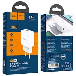 Мережевий зарядний пристрій Hoco N9 1USB (White) [67469] - мініатюра 8