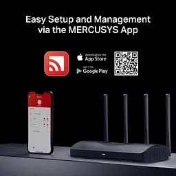 Mercusys Маршрутизатор MR27BE BE3600, 2xGE LAN, 1x2.5GE LAN, 1x2.5GE WAN, MESH - мініатюра 8