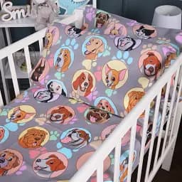 Простирадло MirSon Kids Time 17-0661 Happy Dogs 150х200 см бязь різнокольорове (2200010090901)