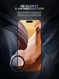 Захисне скло для камери Apple iPhone 16/16 Plus, Supreme BI, сріблястий колір, з рамкою, глянцеве скло для захисту лінз, протиударне, прозоре, з клейовим шаром по контуру, не впливає на якість фото, ArmorStandart (ARM79431) - мініатюра 4