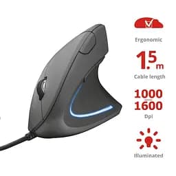 Комп'ютерна миша Trust Verto Ergonomic USB-A чорний teh0014032 - мініатюра 6