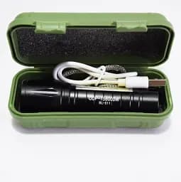 Компактний потужний акумуляторний Чорний LED ліхтарик USB COP BL-511 158000 W (IS33) - мініатюра 2