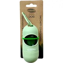 Диспенсер с биоразлагаемыми пакетиками Inodorina 1 шт. салатовый (660.0010.002)