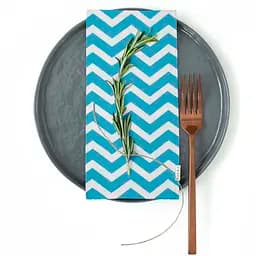 Серветки Cosas Skyey Zigzag 35х35 см 2 шт. (Set-2Serviette_ZigLightBlue_35) - мініатюра 2