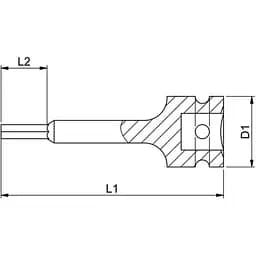 Ключ торцевий ударний Wurth 1/2IN-INHEX-LONG-17MM (арт. 0715137617) - мініатюра 2