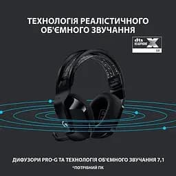 Бездротова ігрова гарнітура з підсвічуванням Logitech G733 Wireless LIGHTSPEED RGB (981-000864) чорна - мініатюра 6