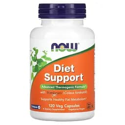 Натуральна добавка NOW Diet Support, 120 вегакапсул для здорового метаболізму жирів