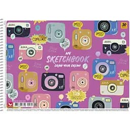 Альбом для малювання Школярик Фото бічна спіраль А4 30 аркушів (PB-SC-030-525)