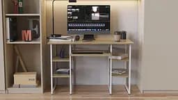 Комп'ютерний стіл Ferrum-decor Тім 75x120x70 білий ДСП Дуб Сонома 16мм (FRD-101372) - мініатюра 6