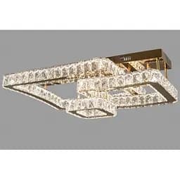 LED люстра квадрати Linisoln 7707-3А GD метал, скло, золотий, 2 лампи