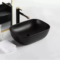 Умивальник Dusel Lindi 490151В, Чорний матовий