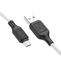 Дата кабель Hoco X90 Cool silicone USB to MicroUSB (1m) White - мініатюра 3