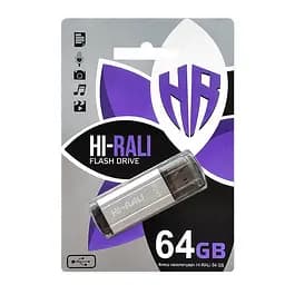 Флеш-накопичувач USB 64GB Hi-Rali Stark Series Silver (HI-64GBSTSL)