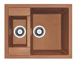 Кухонна мийка Adamant DUPLEX terra-cotta 610x495x200 мм, з додатковою чашею 61 см
