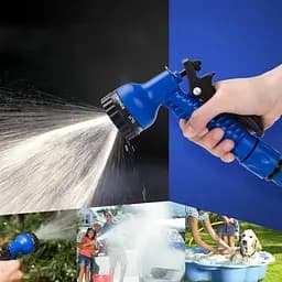 Шланг для поливу садовий Workpro Magic Hose 7.5 м, Шланг-Xhose, що розтягується, для саду та городу з розпилювачем (синій / зелений)  - мініатюра 4