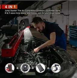 Автомобільне пусковий пристрій Utrai 24000Mah 150Psi 2000A 4 в 1 - мініатюра 9
