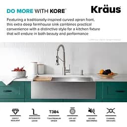 Кухонна мийка Kraus Kore KWF210-30, Нержавіюча сталь - мініатюра 4