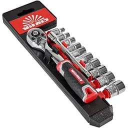 Набір головок торцевих Vitals Master з тріскачкою 1/4" (186172)