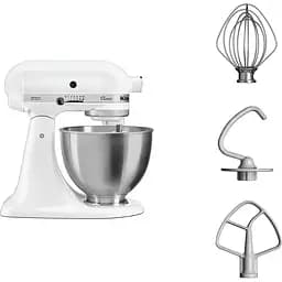 Планетарний міксер KitchenAid Classic 5K45SSEWH White [126225] - мініатюра 2