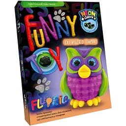 Набор креативного творчества Danko Toys Air Clay Fluoric Сова ARCL-FL-01, 4 цвета