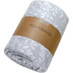 Покрывало стеганое Home Line Печворк веточки 210x240 см серое (177318)