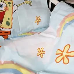 Простынь MirSon Бязь 17-0684-1 Spanch Bob 150х220 см (2200010433340)