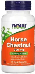 Натуральна добавка NOW Horse Chestnut 300 mg, 90 вегакапсул