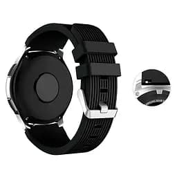 Ремінець для Huawei Watch 3 Pro Classic Titanium - чорний силікон розмір L ширина кріплення 22мм Watchbands Galaxy (WB001-HUAWEI-GALAXY-BL3CL) - мініатюра 3