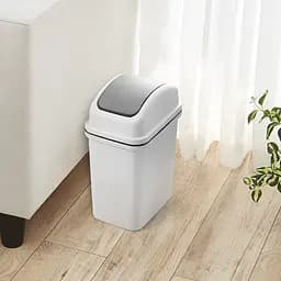 Відро для сміття MBM My Home з кришкою 10 л сіре (BIN-12 10L GRAY) - мініатюра 8