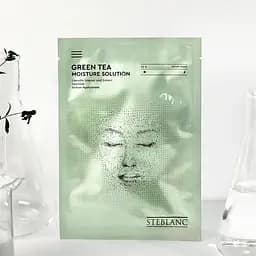 Тканинна маска-сироватка для обличчя Steblanc Green Tea Moisture Solution Зволожуюча з екстрактом зеленого чаю, 25 г - мініатюра 2