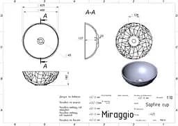 Умивальник Miraggio SAPFIRE (0002256) Mirasoft, Матовий, Накладний, Білий - мініатюра 2