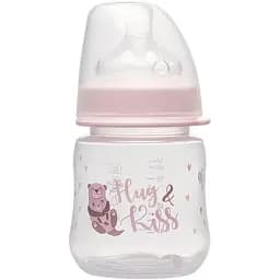 Пляшечка для годування Nip PP Диваки 150 мл світло-рожева (35056)