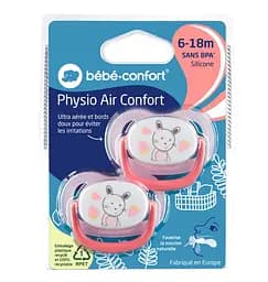 Пустушка силіконова Bebe Confort Physio Air Dummy Gardener, анатомічна, 6-18 міс., 2 шт., рожева з жовтим (3104201920) - мініатюра 3