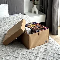 Кофр ORGANIZE  для зберігання речей та іграшок з кришкою 30*30*20 см (бежевий) - мініатюра 5