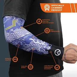 Геймерський рукав Overwatch 2 Hanzo tatoo (Овервотч) безшовний S Синій - мініатюра 5
