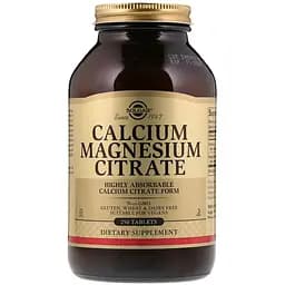 Цитрат кальцію та магнію Solgar Calcium Magnesium Citrate 250 таблеток