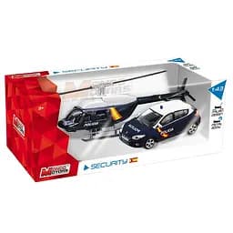 Ігровий набір вертоліт + автомодель Mondo Іспанія, 1:43, темно-синій (57009)