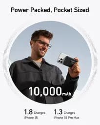 Портативний зарядний пристрій MagGo 10000 mAh Qi2 15W + USB-C PD 27W Black Anker teh0027062 - мініатюра 8