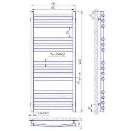 Електрична рушникосушка Laris Гранд П14 500x1200 Е 73207371 - мініатюра 4
