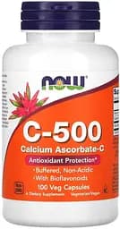 Вітаміни та мінерали NOW Vitamin C-500 Calcium Ascorbate, 100 вегакапсул