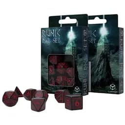 Набор кубиков Runic Black & red Dice Set , 7 шт. (SRUN06)