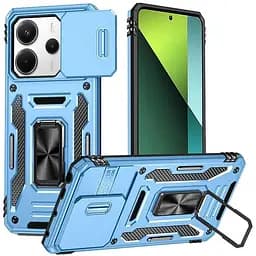 Ударостійкий чохол Epik Camshield Army Ring для Xiaomi Redmi Note 14 4G (Int. version) / 14 5G Блакитний / Light Blue