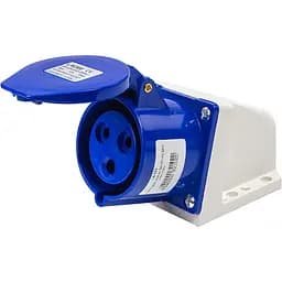 Силова розетка HiSmart 32A 2P+E 220V IP44 (123)