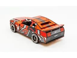 Дерев'яний 3D конструктор Muscle car GT, Puzzleоk (Puz-00641), 162 дет. (червона) - мініатюра 3