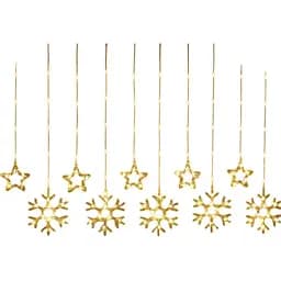 Гирлянда-штора Звезда-снежинка XPRO SFK-19, 8 режимов теплый цвет (44871-16915_246)